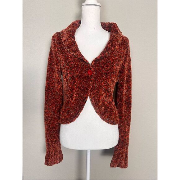 Y2K 90’s Style Multicolor Knitted Cardigan CB Design Medium hole - Picture 1 of 7